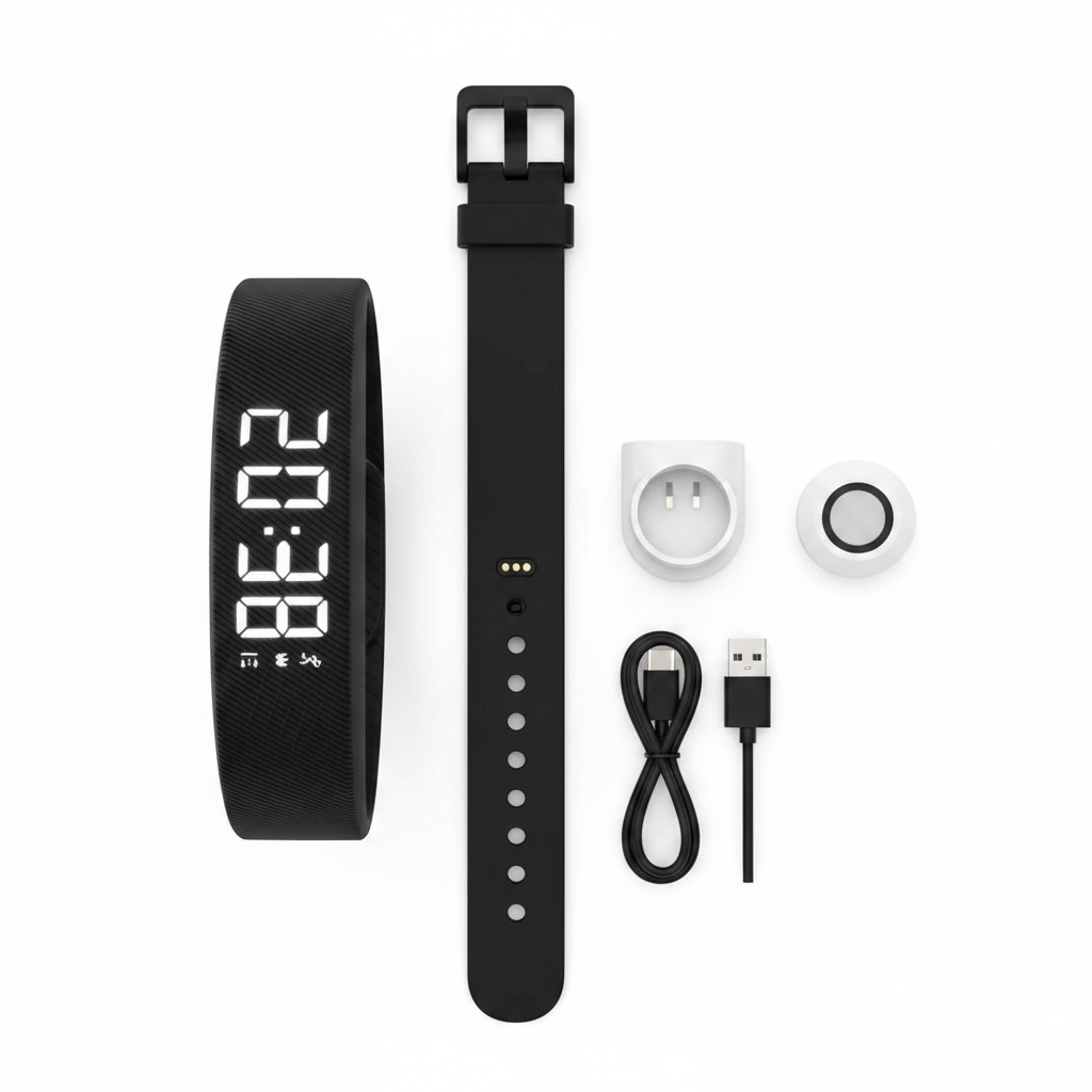 Bracelet LED flat lay